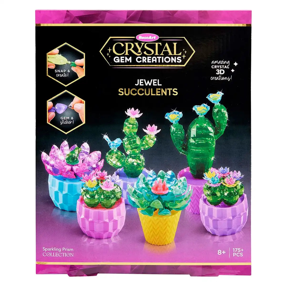 Rose Art Crystal Gem Creations Jewel Succulents Model