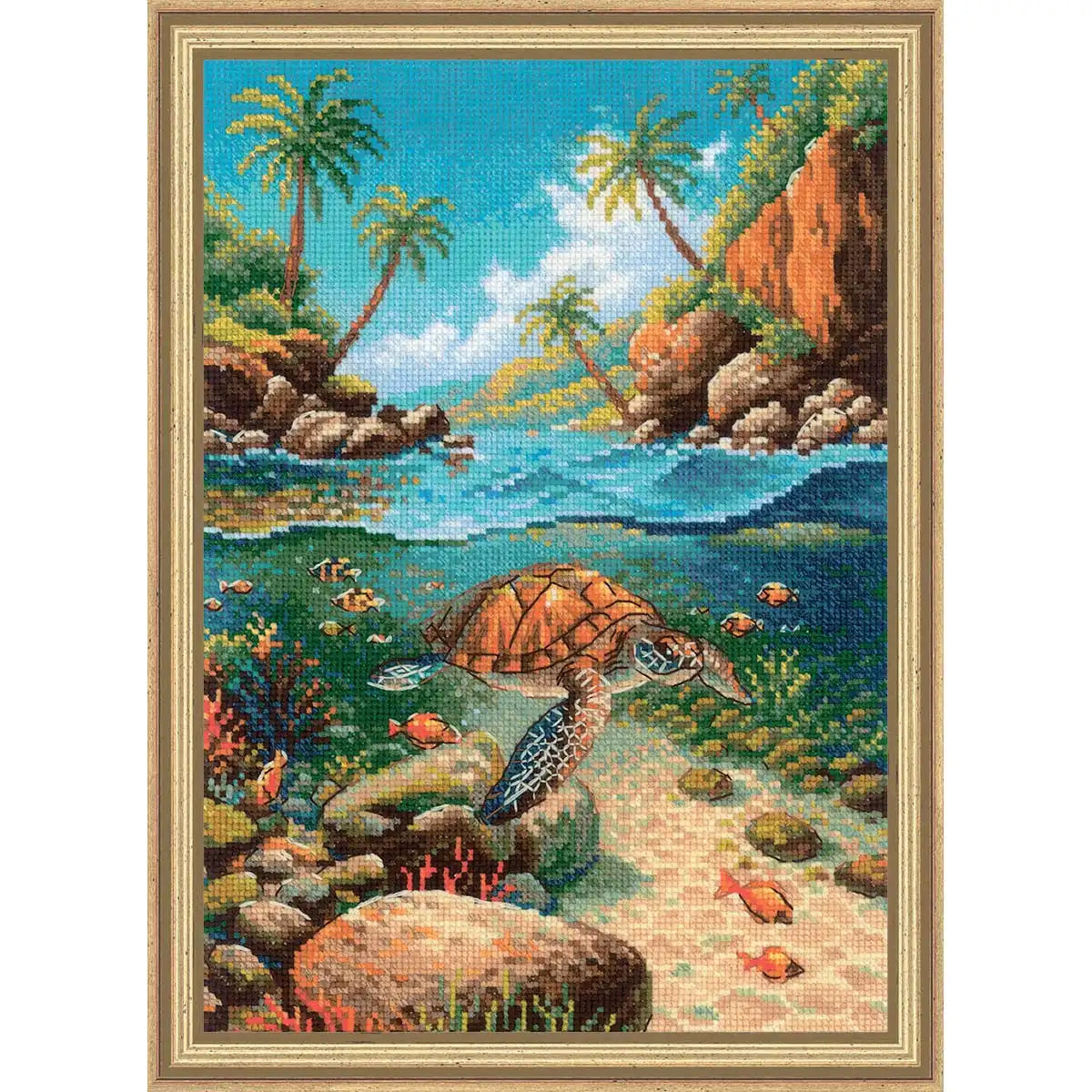 RIOLIS Under the Water Kit & Frame Counted Cross-Stitch Kit