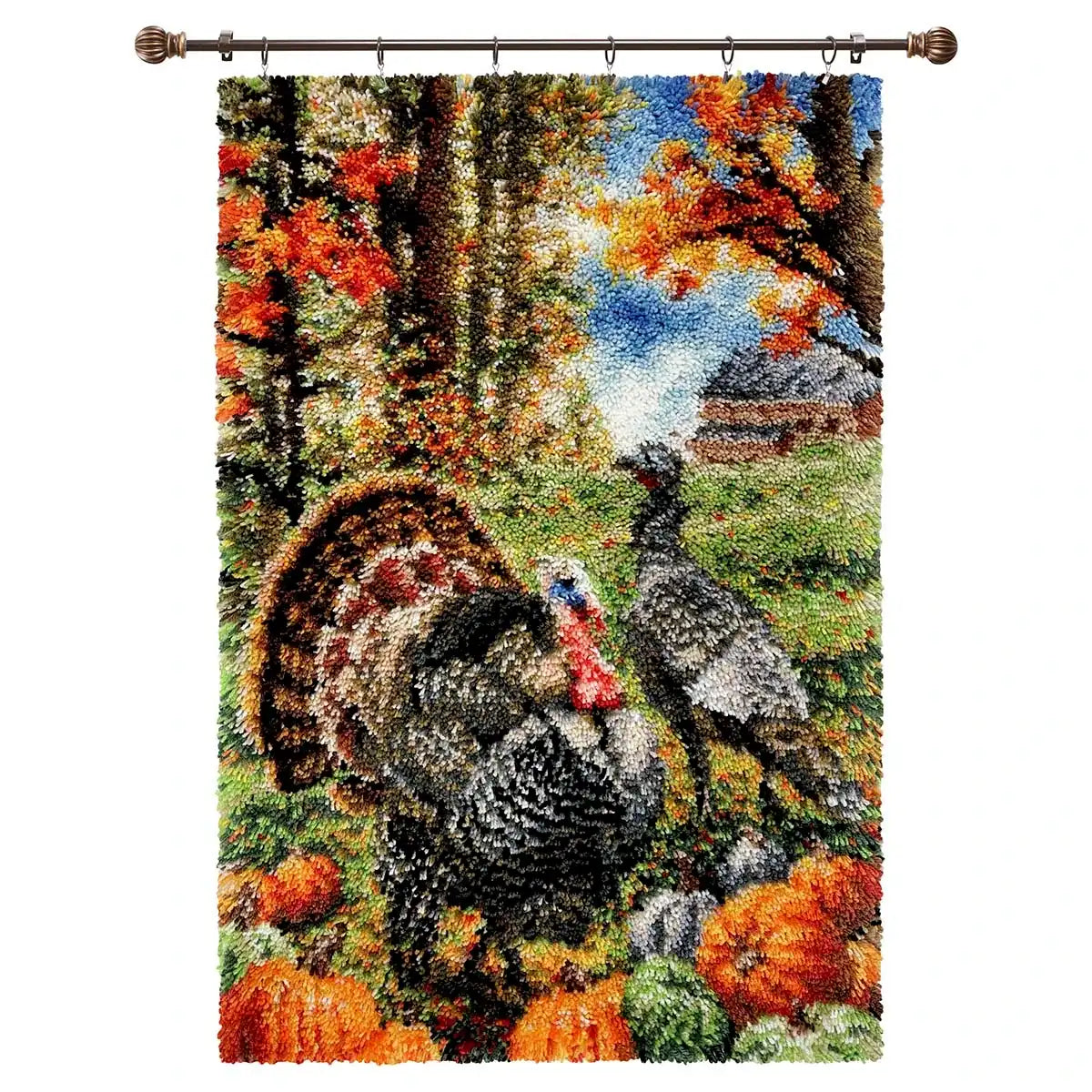 Herrschners Turkey Grove Kit & Hanger Latch Hook Kit