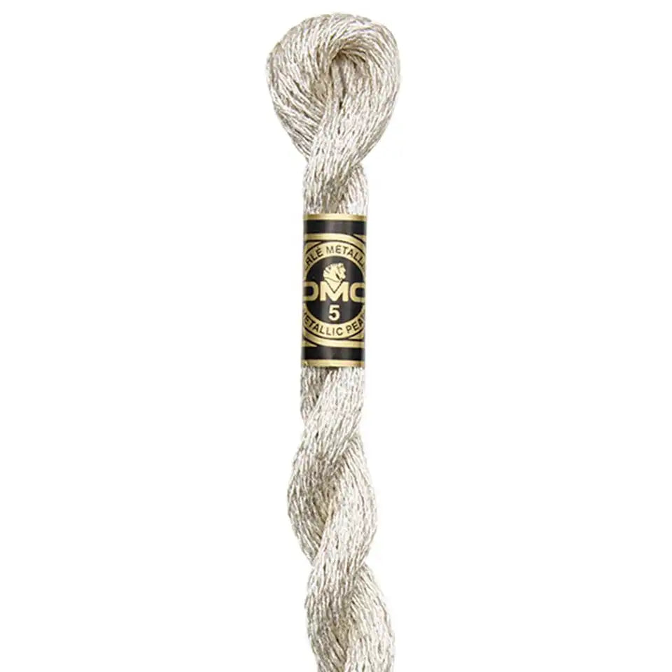 DMC Size 5 Metallic Pearl Cotton Thread, 27 yds (25m) Skein Needlework Thread