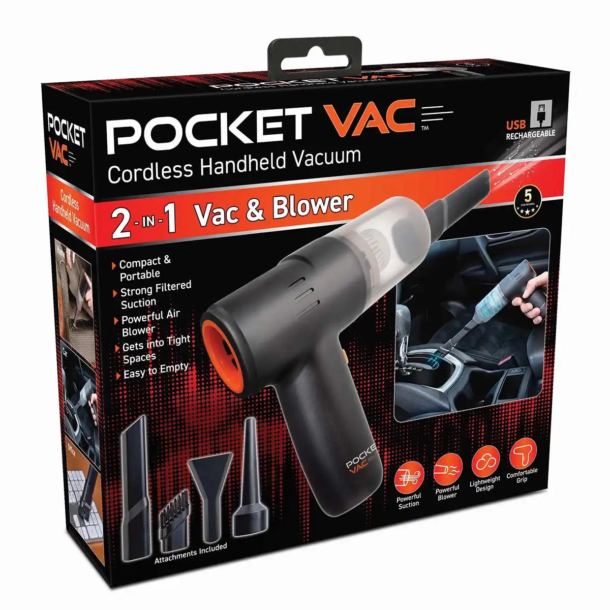 Cordless Handheld Pocket Vacuum Tool