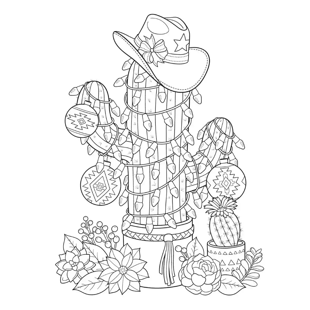 Dover Country Western Christmas Coloring Book