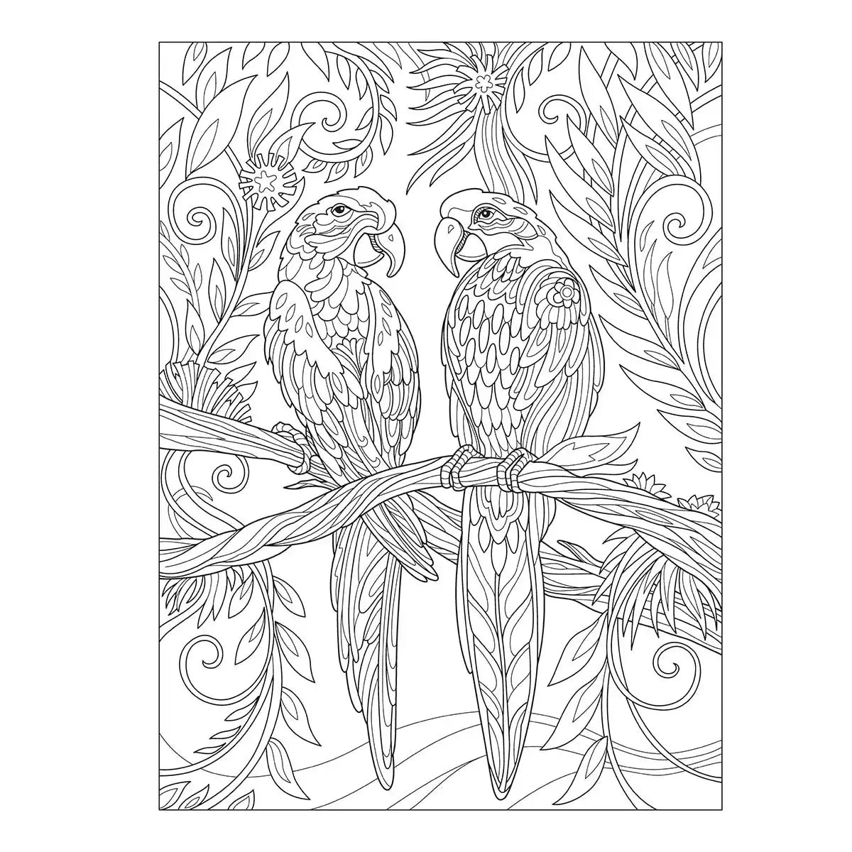 Dover Birds & Blossoms Coloring Book