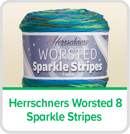 Herrschners Worsted 8 Sparkle Stripes yarn
