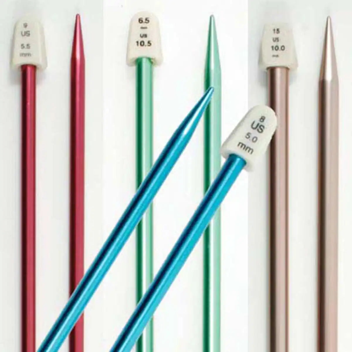 Susan Bates SilvaLume 14" (36cm) Single Points Pair Knitting Needles