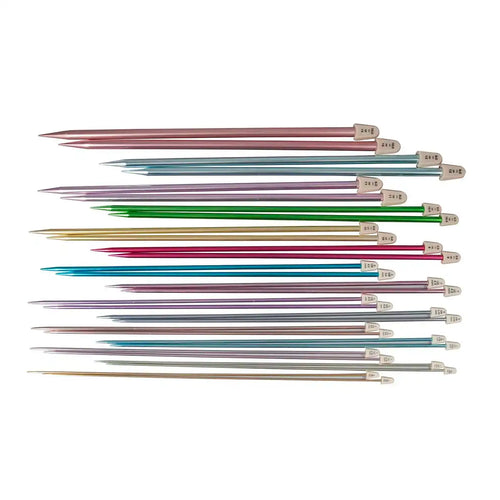 SilvaLume 14" Single Point Knitting Needles Set/15