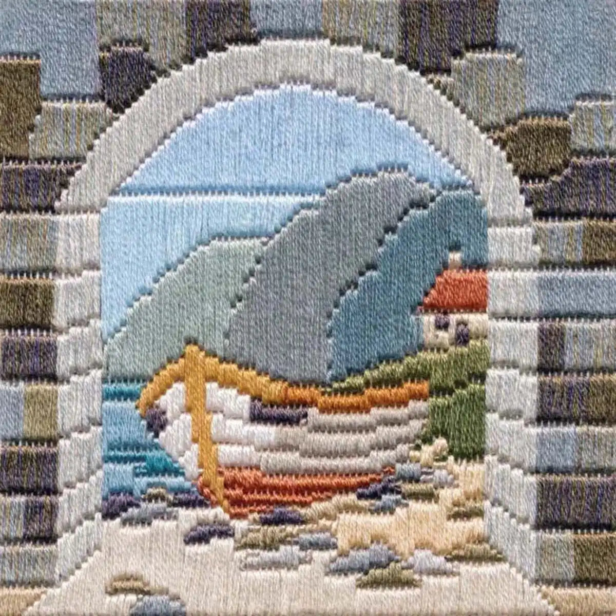 Bothy Threads Boat Thro Archway Silken Long Stitch Needlepoint Kit