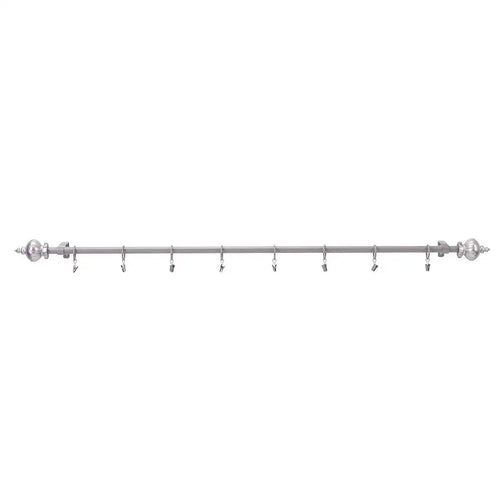 Herrschners Silver Finial Rod with Clips Hanger