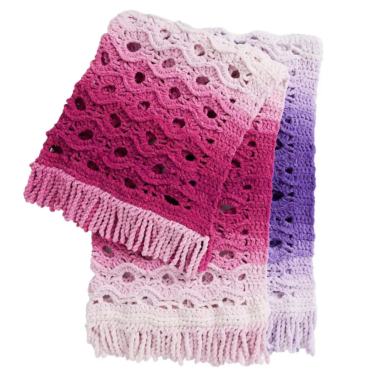 Bernat Open Flower Throw Blanket Crochet Kit