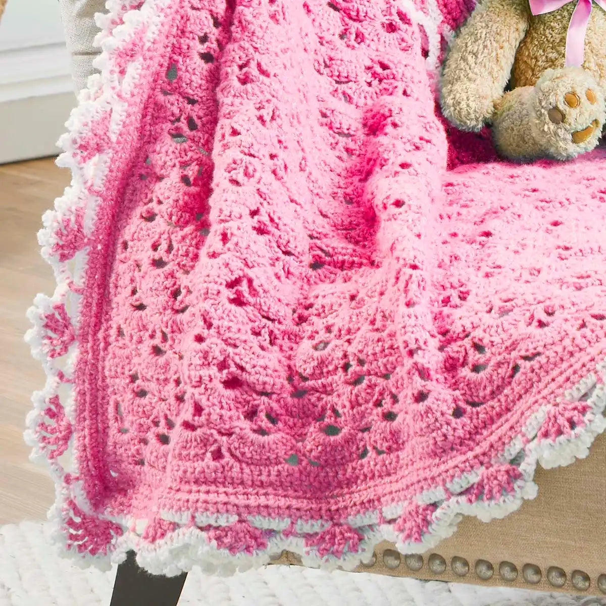 Herrschners Angel's Lace Baby Blanket Crochet Kit
