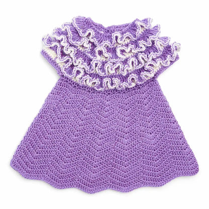 Bernat Ruffle Yoke Baby Dress Crochet Kit