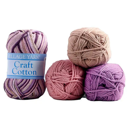 Village Yarn Craft Cotton Value Packs-Bag of 4