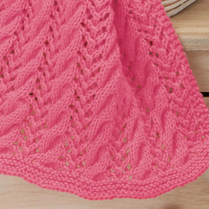 Herrschners Cable & Lace Baby Blanket Knit Kit
