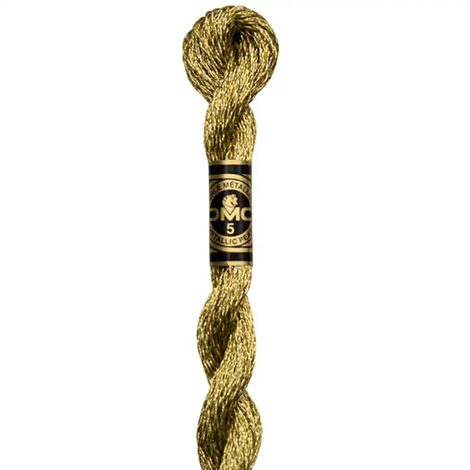DMC Size 5 Metallic Pearl Cotton Thread, 27 yds (25m) Skein Needlework Thread