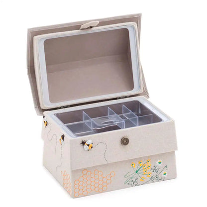 Sewing Box: Embroidered Bee Hive Accessory
