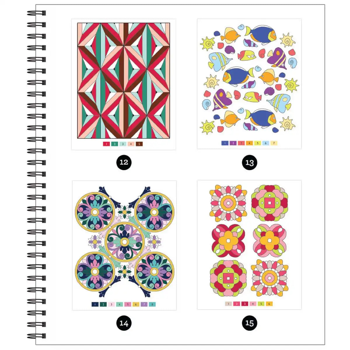 Brain Games Large Print Patterns Color by Number Coloring Book