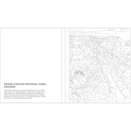 National Parks Color by Number Coloring Book