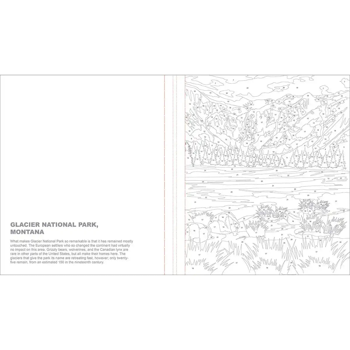 National Parks Color by Number Coloring Book