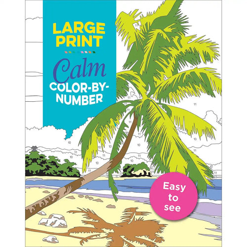Large Print Calm Color by Number Coloring Book