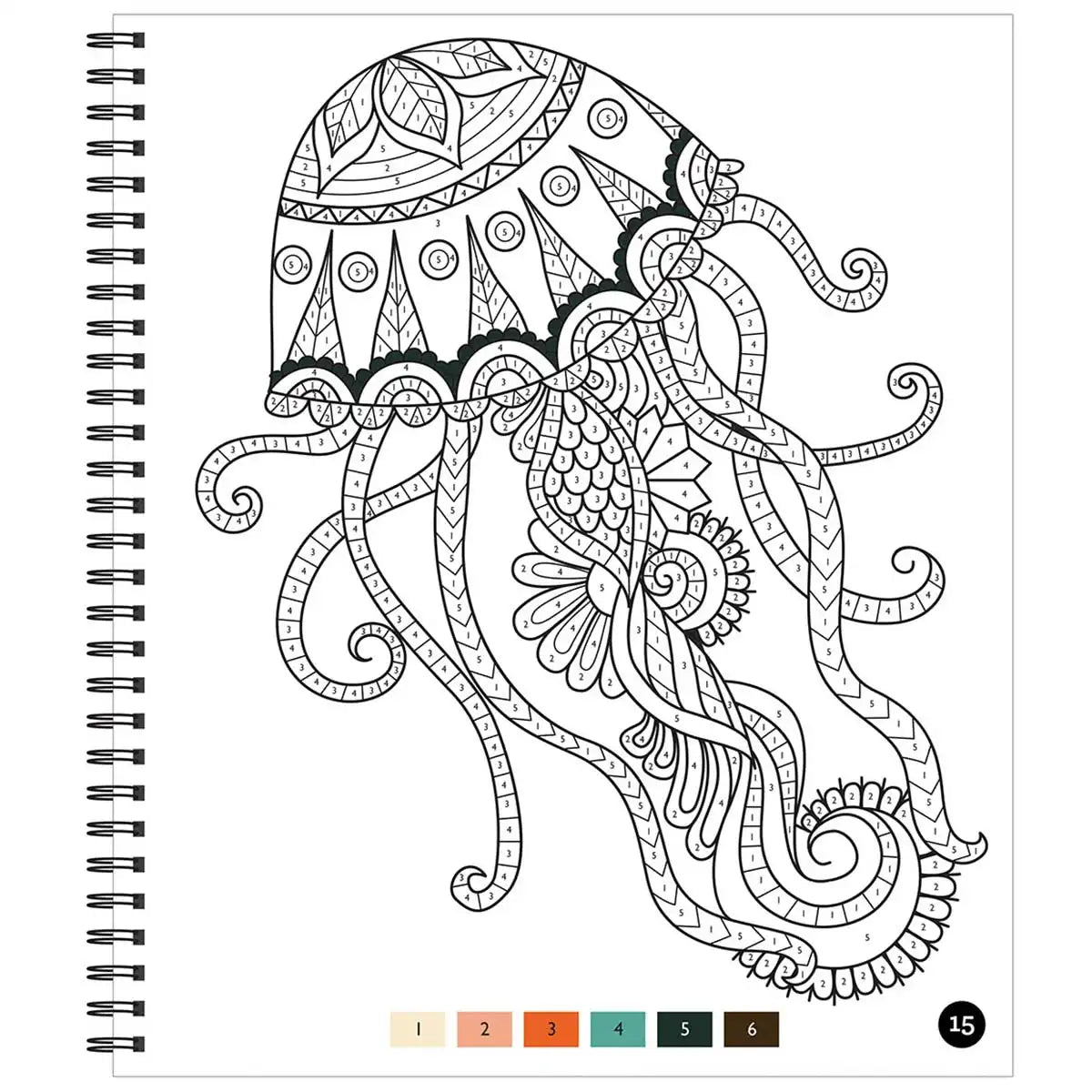 Brain Games Stress Free Pink Color by Number Coloring Book