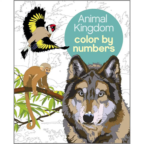 Simon & Schuster Animal Kingdom Color by Number Coloring Book