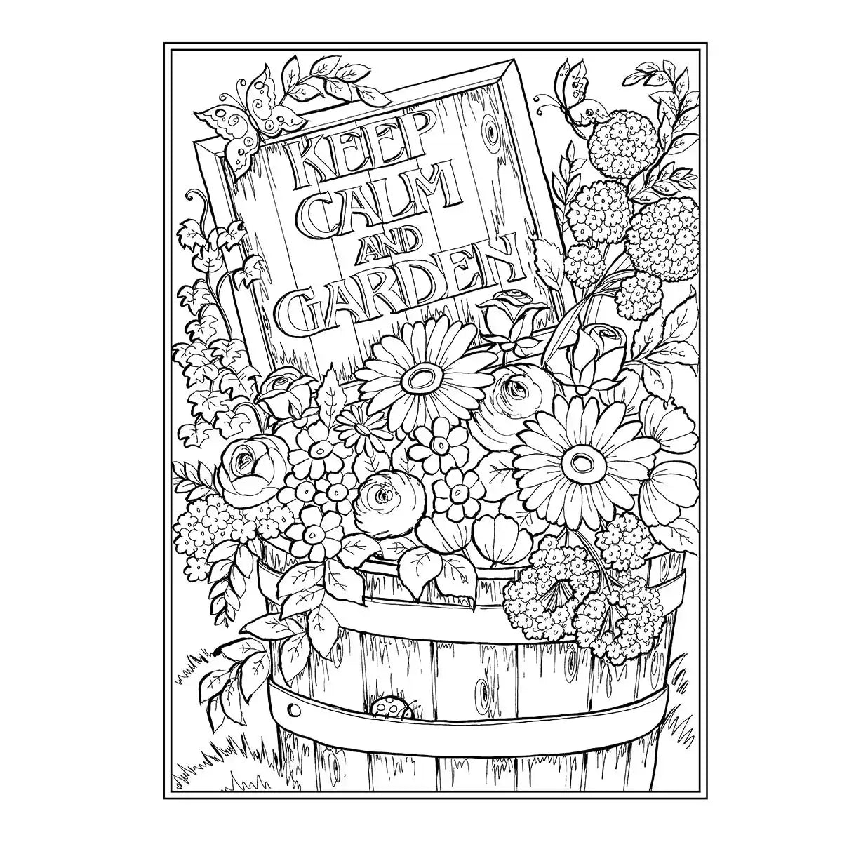 Dover Country Gardens Coloring Book