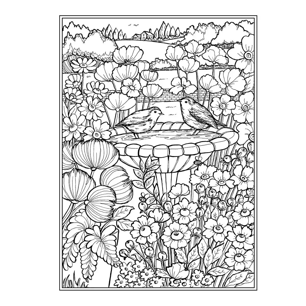 Dover Country Gardens Coloring Book