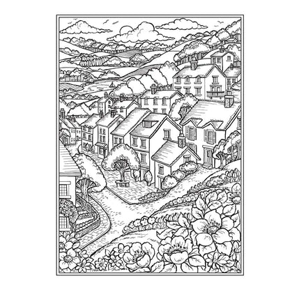Dover Small Town Charm Coloring Book