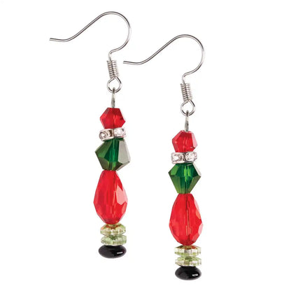 Solid Oak Holiday Crank Earrings Beading Kit