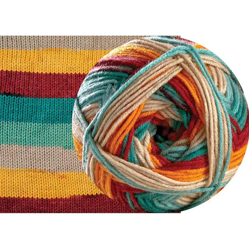 Herrschners Beautiful Bias Afghan Knit Kit