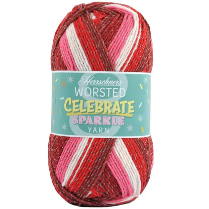 Herrschners Worsted 8 Celebrate Sparkle Yarn