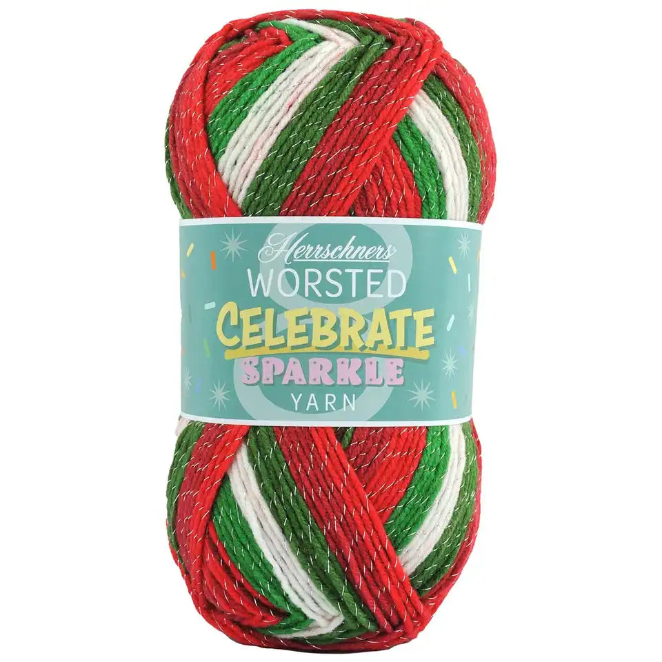 Herrschners Worsted 8 Celebrate Sparkle Yarn