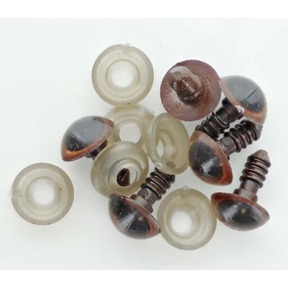 Leisure Arts Essentials Brown Safety Eyes - 9mm