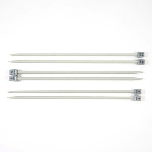 Herrschners 10" Aluminum Single Point Knitting Needles