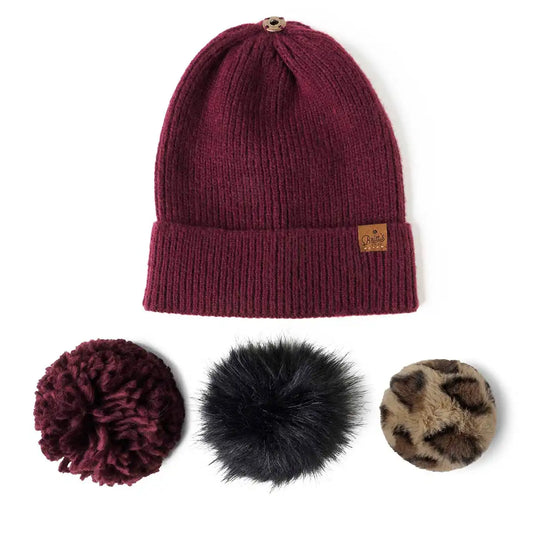 Britt's Knits Snap to It Pom Hat