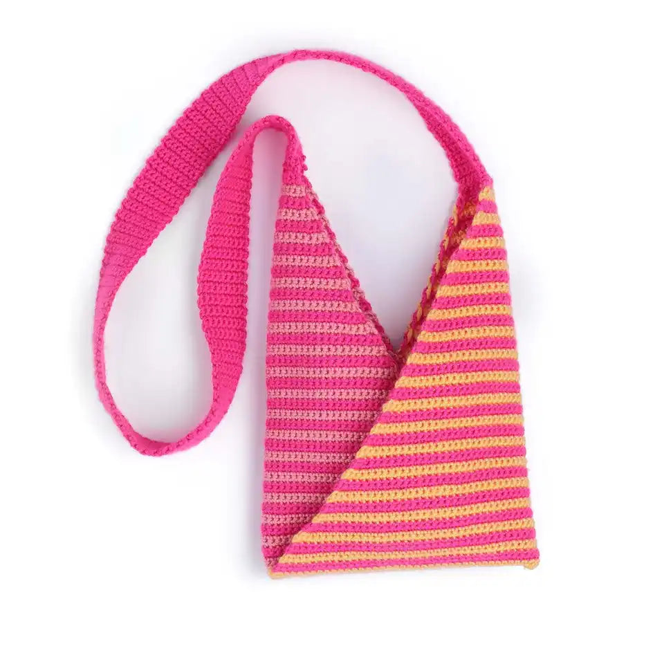 Caron Triangle Stripes Bag Crochet Kit