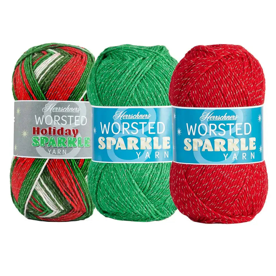 Herrschners Worsted 8 Holiday Sparkle Yarn Pack