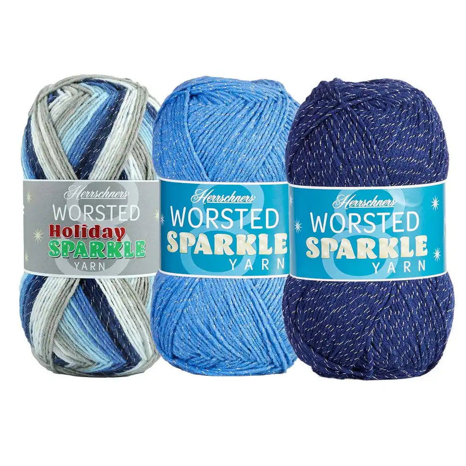 Herrschners Worsted 8 Holiday Sparkle Yarn Pack