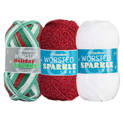 Herrschners Worsted 8 Holiday Sparkle Yarn Pack