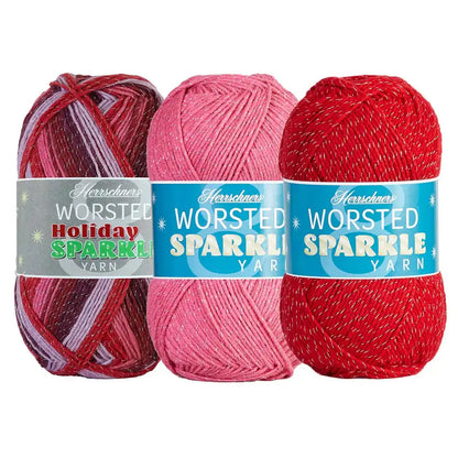 Herrschners Worsted 8 Holiday Sparkle Yarn Pack