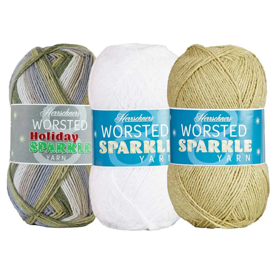 Herrschners Worsted 8 Holiday Sparkle Yarn Pack