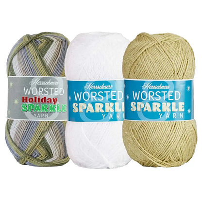 Herrschners Worsted 8 Holiday Sparkle Yarn Pack