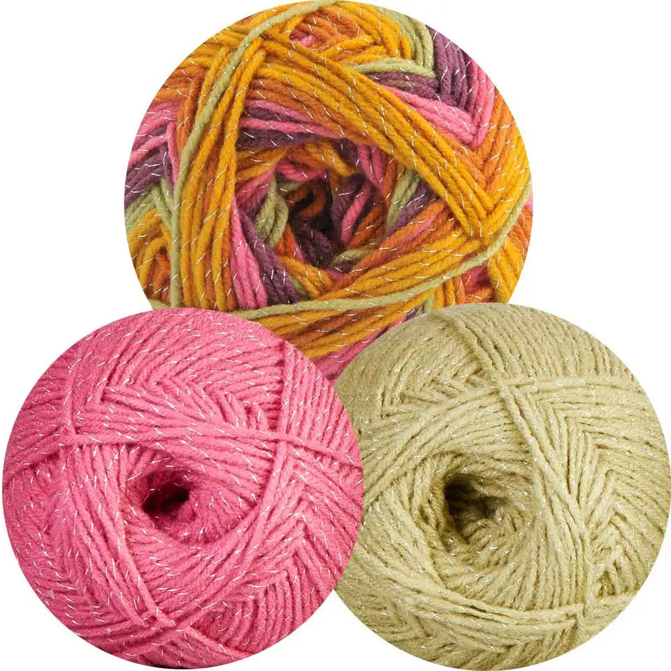 Herrschners Worsted 8 Celebrate Sparkle Yarn Pack