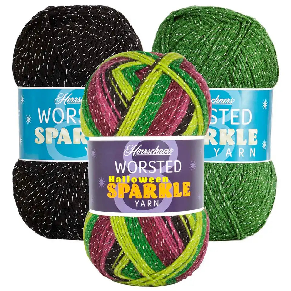 Herrschners Worsted 8 Halloween Sparkle Yarn Pack