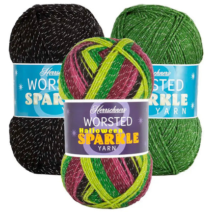 Herrschners Worsted 8 Halloween Sparkle Yarn Pack