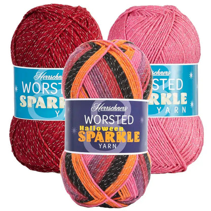 Herrschners Worsted 8 Halloween Sparkle Yarn Pack