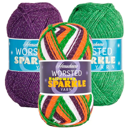 Herrschners Worsted 8 Halloween Sparkle Yarn Pack