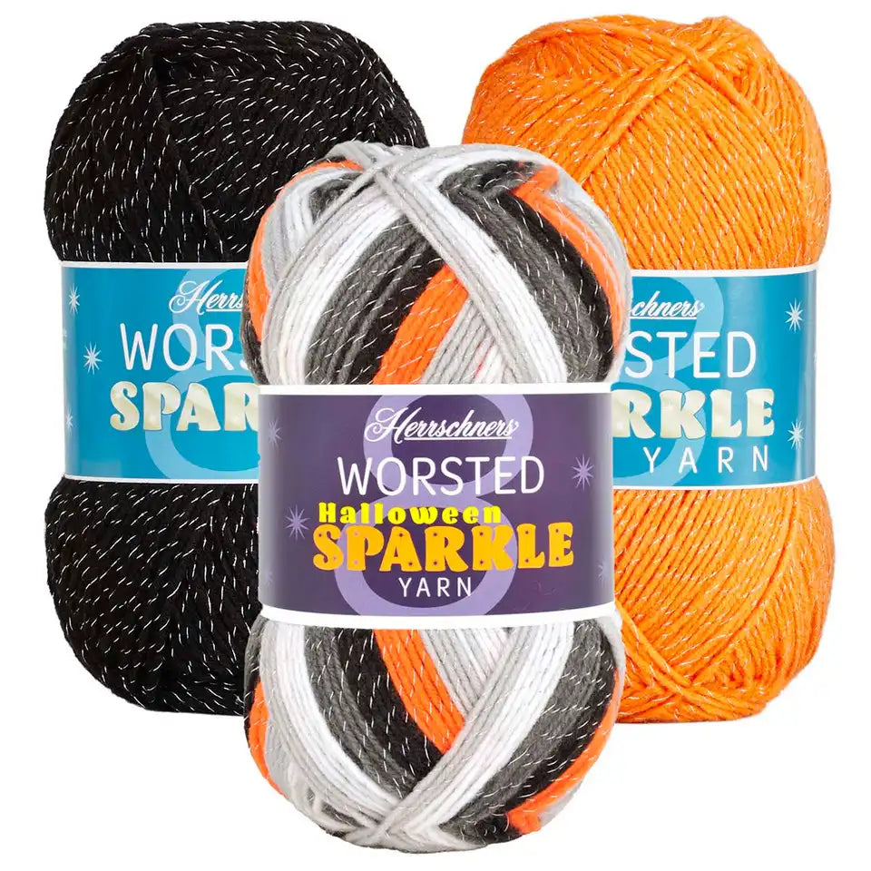 Herrschners Worsted 8 Halloween Sparkle Yarn Pack