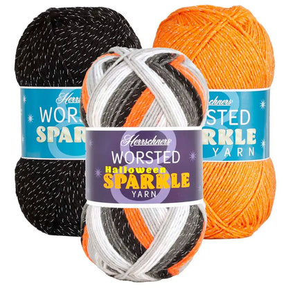 Herrschners Worsted 8 Halloween Sparkle Yarn Pack