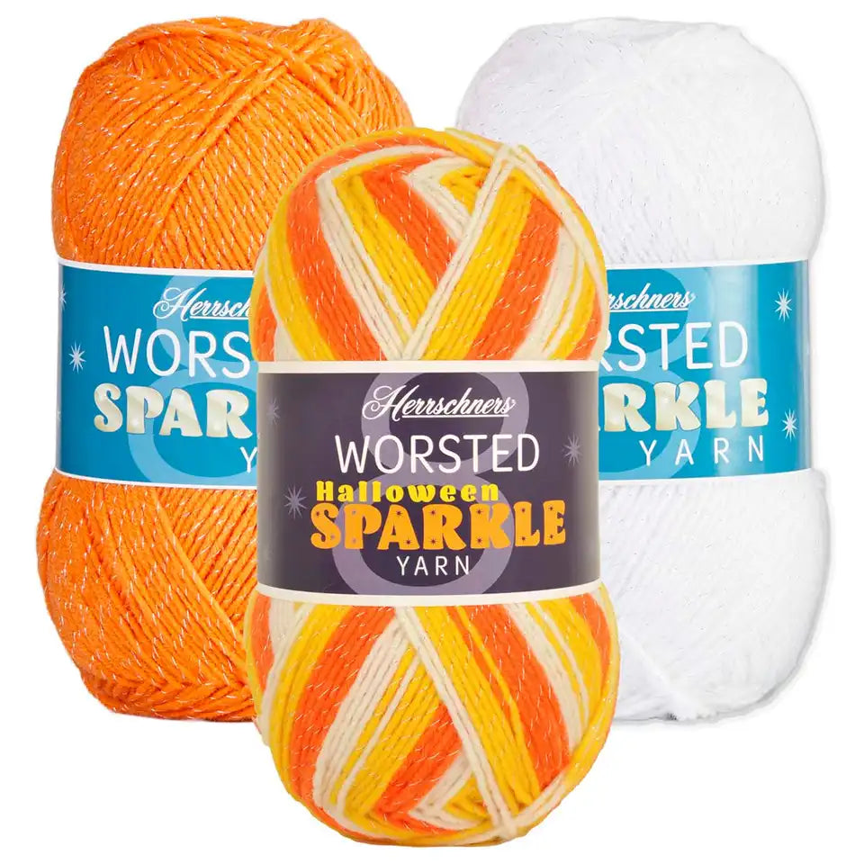 Herrschners Worsted 8 Halloween Sparkle Yarn Pack